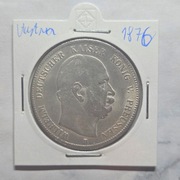 Stara Moneta Niemcy Prusy 5 Marek Wilhelm I 1876 r.