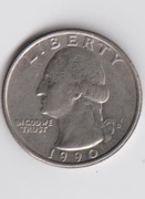 Moneta obieg. 1990 Dr. Mennica Philadelphia. USA. 