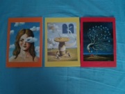 Rafał Olbiński - 3 (trzy) reprodukcje w antyramie A 4, około 21 x 30 cm. 