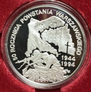 300 000 złotych 50 rocznica Powstania Warszawskiego