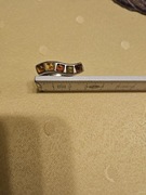 Pierścionek srebrny 925 z naturalnymi bursztynami