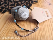 Ochronny amulet turmalin z chalcedonem bransoletka 