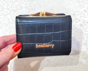 Czarny portfel mały nowy wzór krokodyla Baellerry