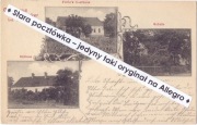USKORZ WIELKI GROSS AUSKER k. Wołów Wohlau - Pałac, gospoda i szkoła 1903