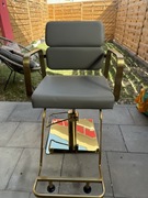 Gabbiano fotel fryzjerski Porto złoto szary