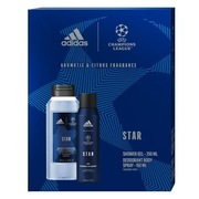 ADIDAS zestaw CHAMPIONS 10 Żel pod prysznic 250 ml + Dezodorant 150 ml STAR