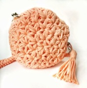 Torebka wypukłe koło, odcień łososiowy 