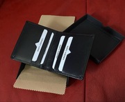 Portfel wallet card holder czarny black skórzany leather RFDI protection