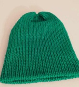 Czapka zielona ciepła jesienno uniwersalny 