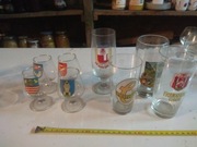 13 szt Szklanki i kieliszki z herbami