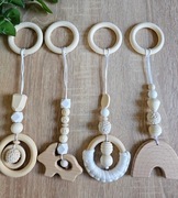 Zawieszki sensoryczne do pałąka / maty - drewniane | Montessori