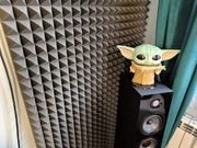 Panele akustyczne pianka 2m x 1m piramidka pułapka basowa na płycie OSB