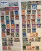 Zbiór znaczków Egipt, Izrael , Turcja. Walory mieszane w klaserze 16 str.