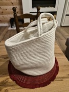 Kosz do przechowywania bawełniany biały Mkono