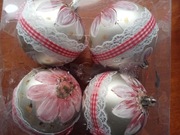 Bąbki choinkowe,ręcznie malowane.