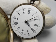 Piękny Duży zegarek Przedwojenny , Kluczykowy , koperta srebro , Sprawny !
