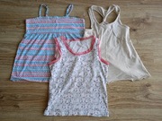 3 x Bluzka koszulka bez rękawów rozm. 122/128  - 7/8 lat