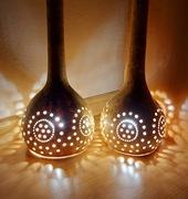 Lampy z tykwy 2 sztuki 