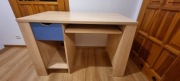 Biurko 110 cm jasne i niebieskie