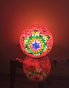 Lampa orientalna, rękodzieło boho, mozaika 
