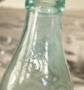 PRL Lata 50 Butelka po Mleku z Logo w Szkle ZSML Huta Szkła WARTA