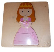 Układanka drewniana puzzle 3D- ksiezniczka