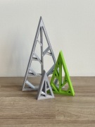 Nowoczesne choinki geometryczne 3D – zestaw ozdób świątecznych