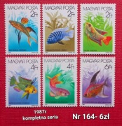Znaczki fauna:164: ryby- Węgry 1987r **