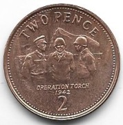 Gibraltar 2 pence 2005