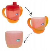 CHICCO KUBEK NIEKAPEK Z UCHWYTAMI 180ML 3w1 12m+