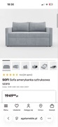 sofi sofa amerykanka sztruksowa szara z funkcją spania 