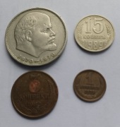 Monety ZSRR 4szt.