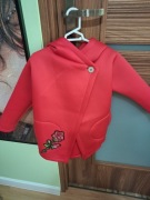 Płaszcz kurteczka  dla dziewczynki 110 cm różowa 