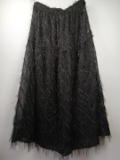 Spódnica NEXT midi tiulowa czarna z włosiem błyszcząca elegancka M L