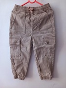 Spodnie chłopience bojówki beżowe roz.104 wymiary opis