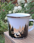 Kubek emaliowany myśliwski – dzik,wilk, zając – idealny na prezent, w teren