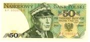 50 zł 1975 seria BP, st.1 UNC