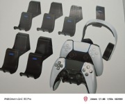Uchwyty Ścienne na Pady i Słuchawki (Zestaw 6+1) Gamingowy Organizer