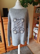 Minouu sweter szary rozmiar uniwersalny