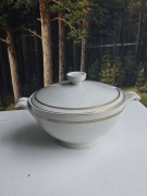 Ćmielów duża waza z pokrywą porcelana PRL vintage