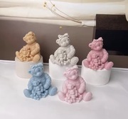 NIEDŹWIEDZICA z MISIAMI forma silikonowa 8*9 do odlewów Świec Mydła Gipsu 