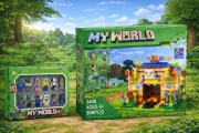 Klocki konstrukcyjne inspirowane gra Minecraft306 elementow plus 12 figurek