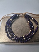 Bransoletka z kryształków w odcieniu głębokiego fioletu