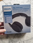 NOWE bezłezkowe słuchawki nauszne PHILIPS czarne 4000 sieries