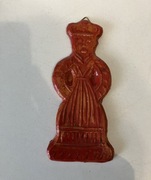 figurka ceramiczna na sciane prl - ludzik ceglaty