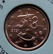 FINLANDIA  2021 1 CENT UNC !!!!!!!!!!
