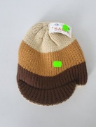 Czapka zimowa z daszkiem Sabfil brąz-beż