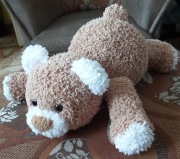 MIŚ ŚPIĄCY + AMIGURUMI + RĘCZNIE ROBIONY MASKOTKA