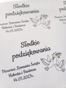 Naklejki na ciasto 2x chrzest komunia roczek