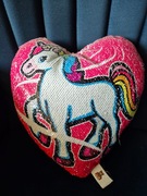 Poduszka z cekinami w kształcie serca Jednorożec My Little Pony